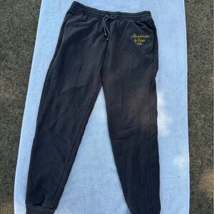 Abercrombie & Fitch Black Joggers Sleek Tapered Fit